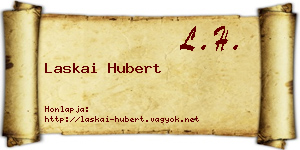 Laskai Hubert névjegykártya